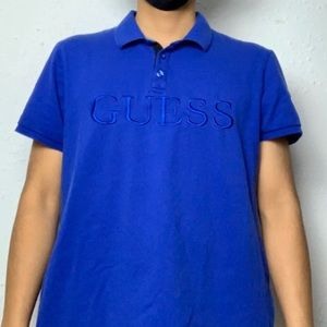 MENS GUESS EMBROIDERED POLO